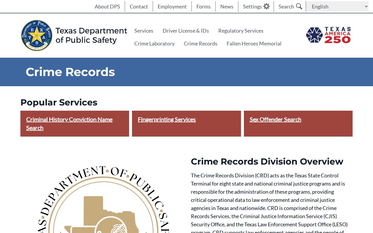 Wilson County criminal records Texas DPS service overview